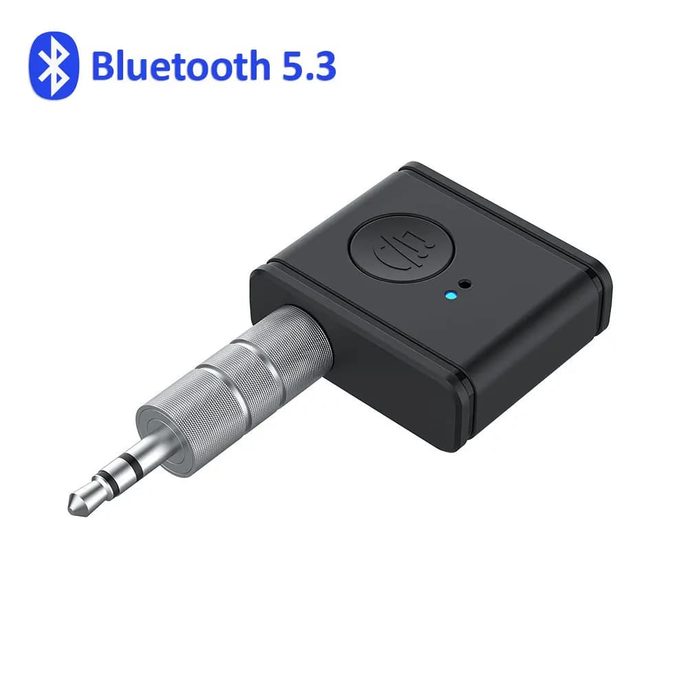 Ricevitore Bluetooth 5.3 Aux per Auto con Jack da 3,5mm, Adattatore Audio Wireless per Chiamate a Mani Libere, Compatibile con Altoparlanti, Cuffie, Telefono e Impianti Stereo Domestici