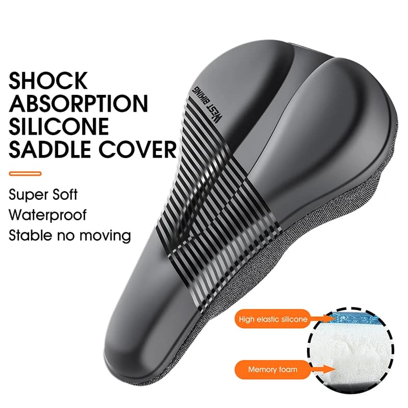 WEST BIKING Coprisella in Silicone per Bicicletta, Assorbimento degli Urti, Impermeabile, in PU con Memory Foam per Bici da Strada