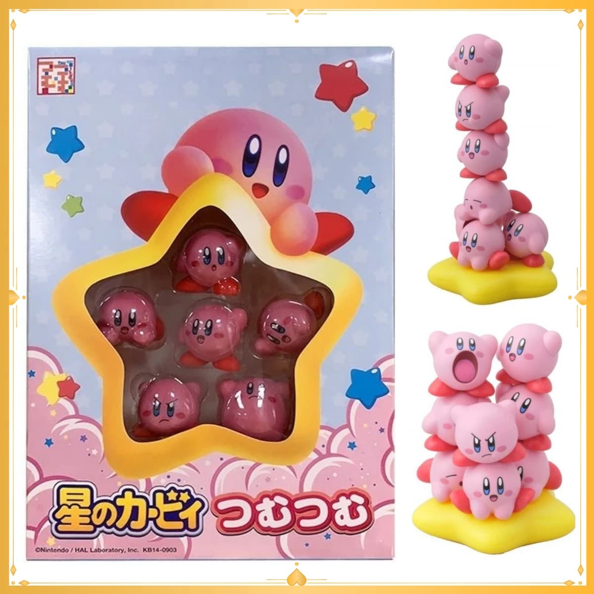 Set di 10 Personaggi Anime Kirby, Miniature in PVC Impilabili, Modellini Decorativi da Scrivania 3-4cm