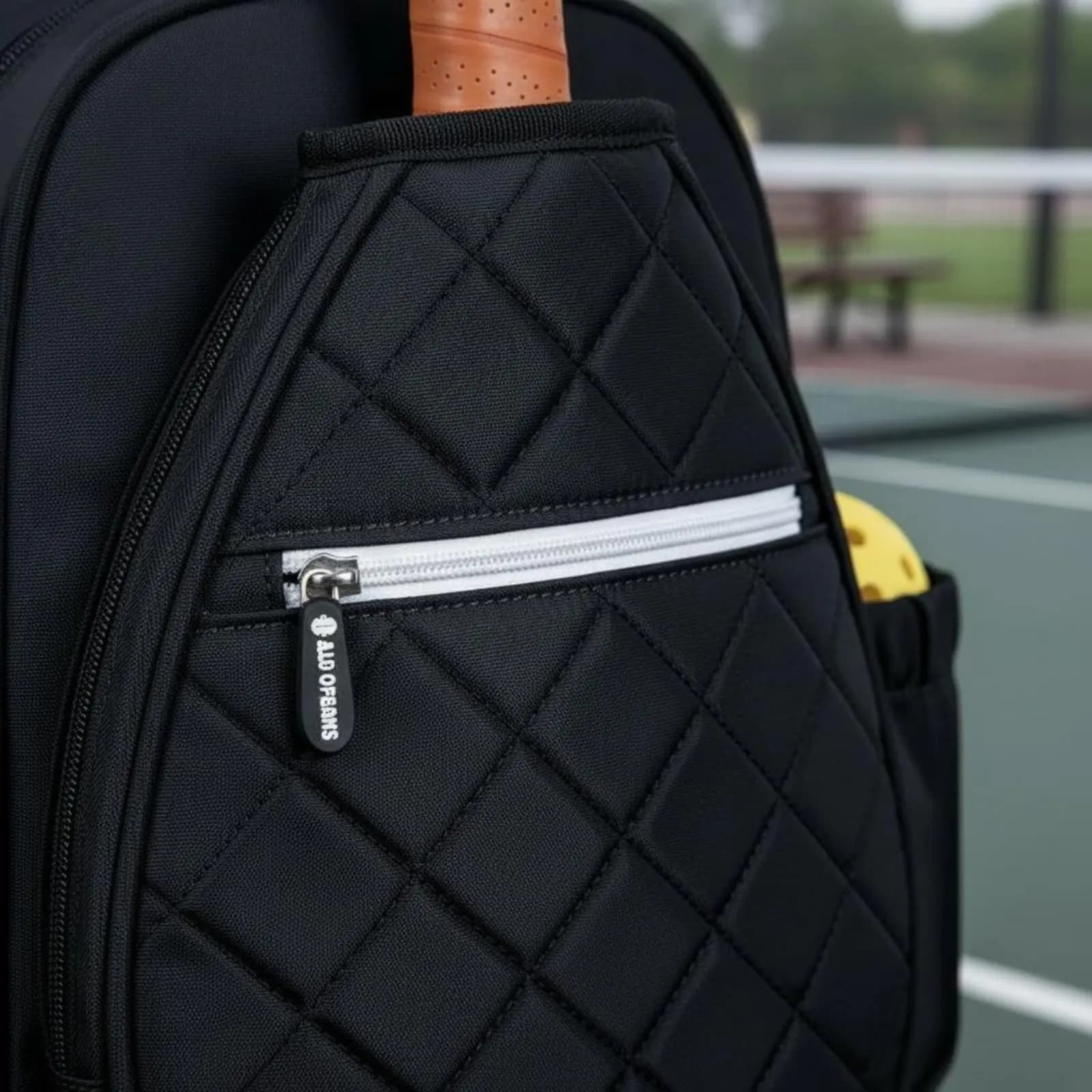 Zaino Trapuntato per Pickleball, Borsa Leggera per Racchette da Pickleball, Zaino Sportivo con Scomparto per Scarpe e Pannello Posteriore Traspirante per Donne