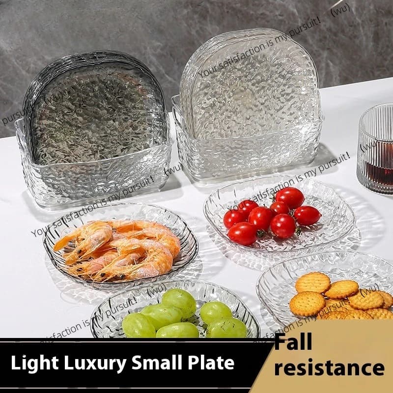 Piatti per sputare le ossa in plastica leggera e di lusso, tavoli da pranzo, piatti per le spazzatura, piatti piccoli, snack di frutta, essiccati
