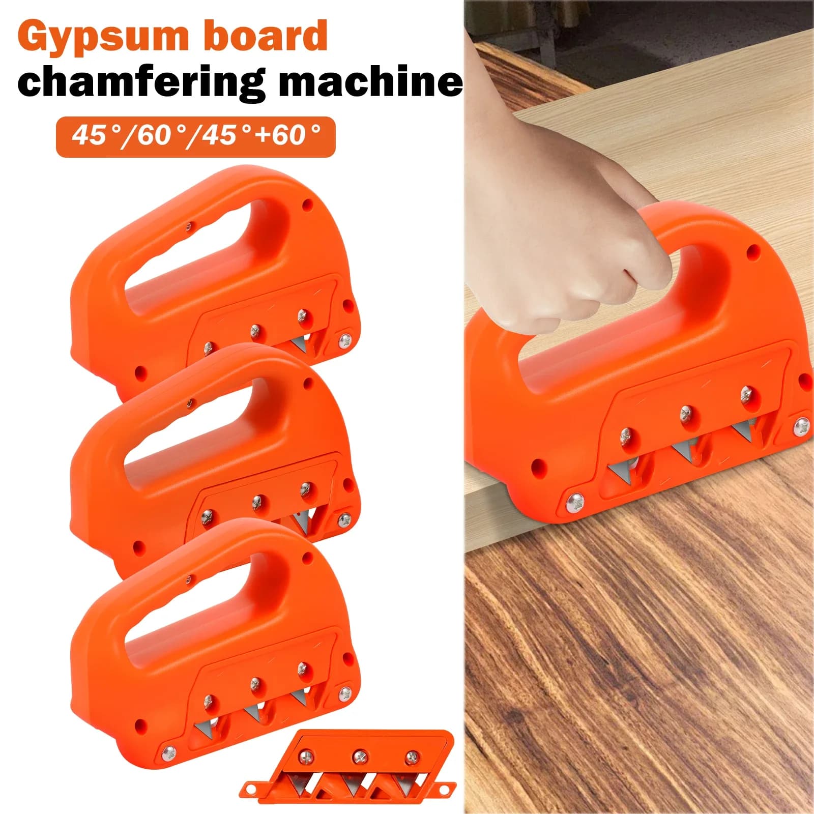 Manual tools Fast cutter for plasterboard, manual floor for plasterboard for precise bevelling of board edges at 45 ° 60 ° Trimmer for woodworking