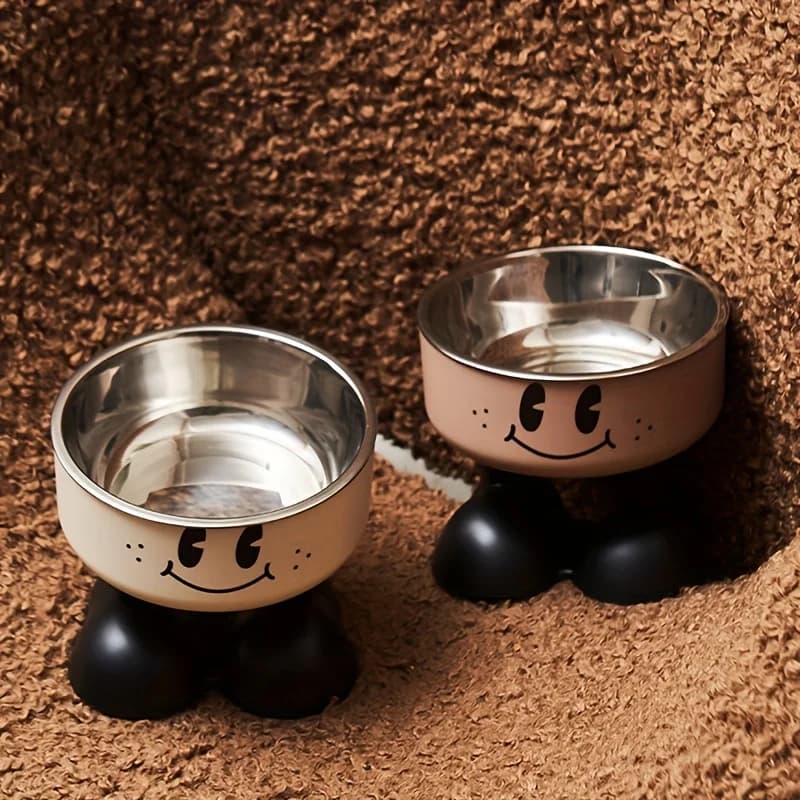 Ciotola rialzata per cani e gatti in acciaio inossidabile, ciotole per cibo e acqua, ciotola rialzata anti-goccia per cuccioli, cani di taglia piccola, media e grande, gatti