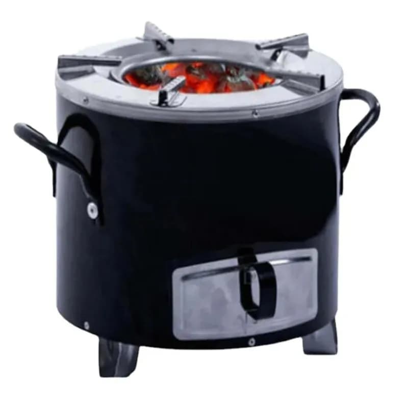 Forno per barbecue portatile da esterno in acciaio inossidabile a doppio uso personalizzato per uso domestico e campeggio antivento con combustibile butano