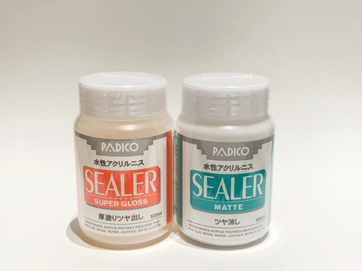 PADICO Sealer water-based acrylic paint Super Gloss/Matte 100ml for clay wood paper skin resin