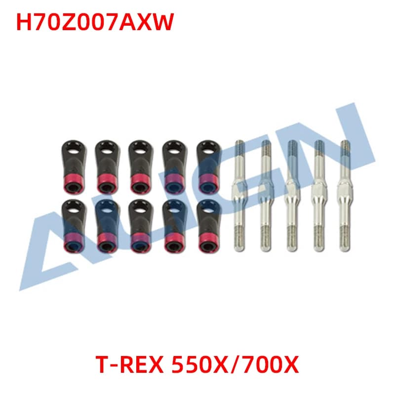 ALIGN T-REX 550X 700X Set di aste di collegamento principali con filettatura contametri Parti dell'elicottero RC