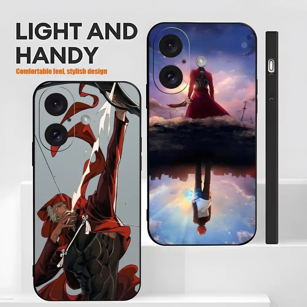 Game Fate Archer EMIYA Hot Phone Case For iPhone 17 16 15 14 13 12 X XR XS 8 Plus Mini Pro Max Soft black Shockproof Cover