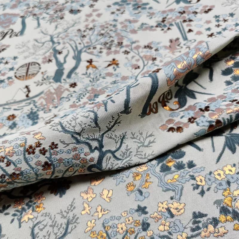 Brocade Satin Yarn-dyed Mantal Wire Jacquard Fabric Cheongsam Tang Suit Windbreaker Material Cloth for Diy Sewing By The Yard