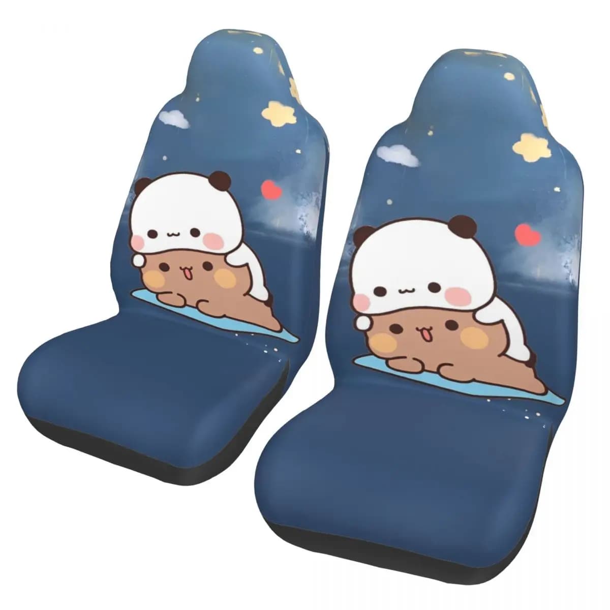 Universal Bubu and Dudu car seat, four seasons, for women, with bear and panda, polyester, car accessories