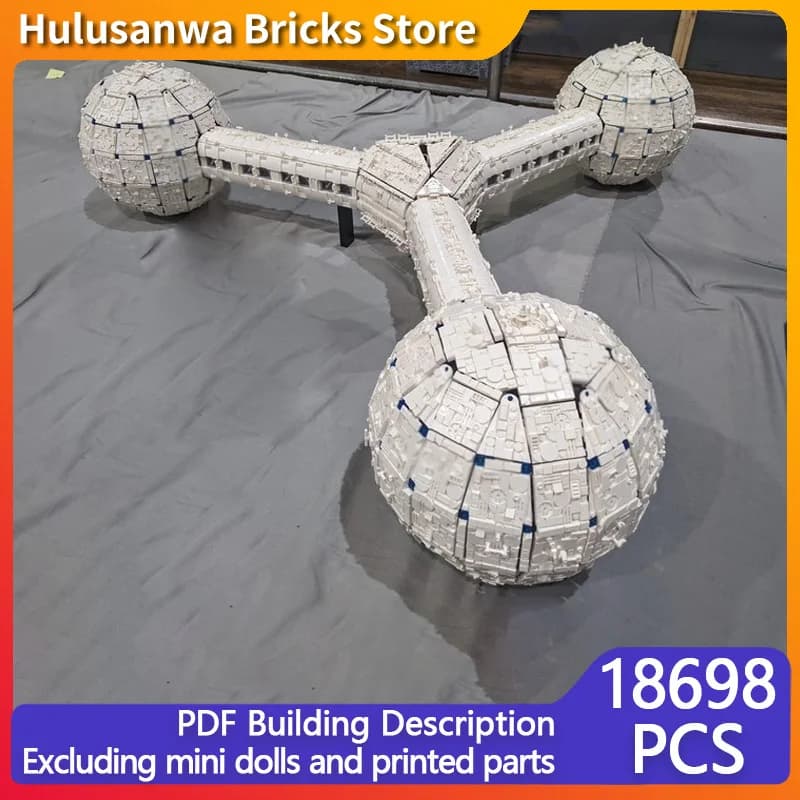 Space Station Model MOC Building Bricks War Equipment Modular Technology Assemble Children Toys Suit Gifts Holiday