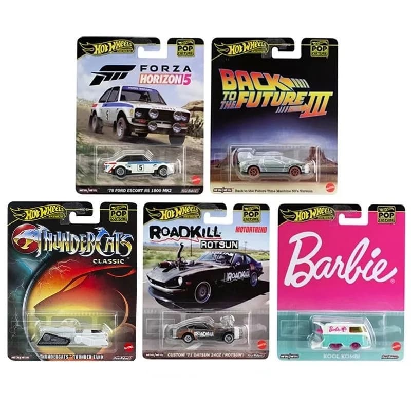 Hot Wheels Premium Pop Culture Back to the Future 1955 Time Machine 1:64 Diecast Model Metal Body Collectible Fans Gift Toy Kids