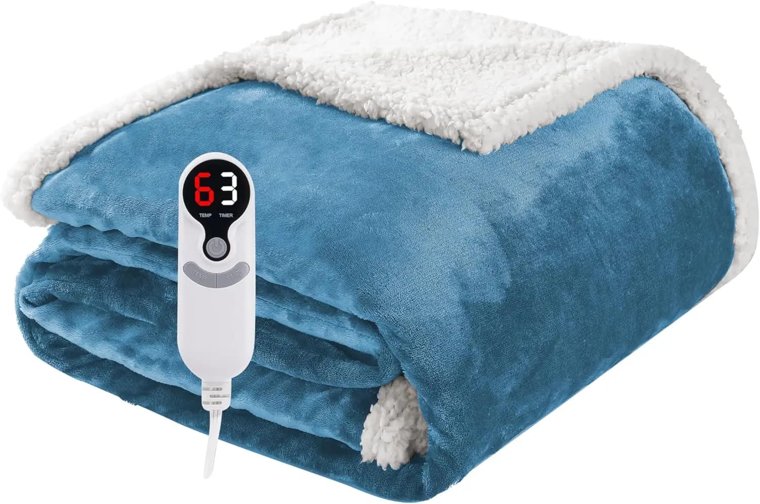 Coperta Elettrica Riscaldante 50x60, Morbida Flanella con Protezione da Surriscaldamento, 9 Impostazioni di Calore e Timer Auto-Spegnimento per il Comfort Invernale