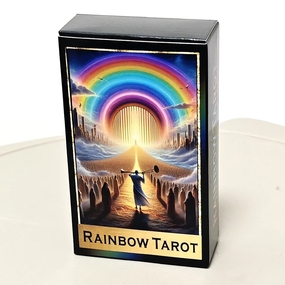 Mazzo di tarocchi arcobaleno 10.3 * 6 cm 78 Tarocchi colorati Carte oracolo Illustrazione Divinazione Saggezza Carte oracolo Sistema RWS per principianti