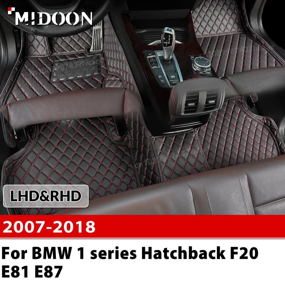 Per BMW serie 1 Hatchback F20 E81 E87 2007-2018 Tappetino per auto personalizzato Automobile Tappeto Copertura Accessori interni Protettivo