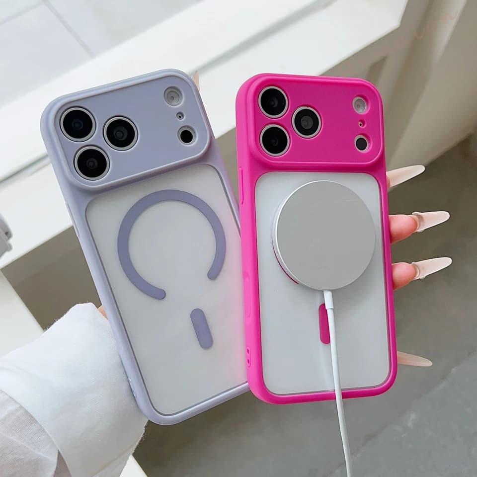 Magnetic Transparent Acrylic phone case For iPhone 17 16 15 14 13 12 11Pro Max Support wireless charging