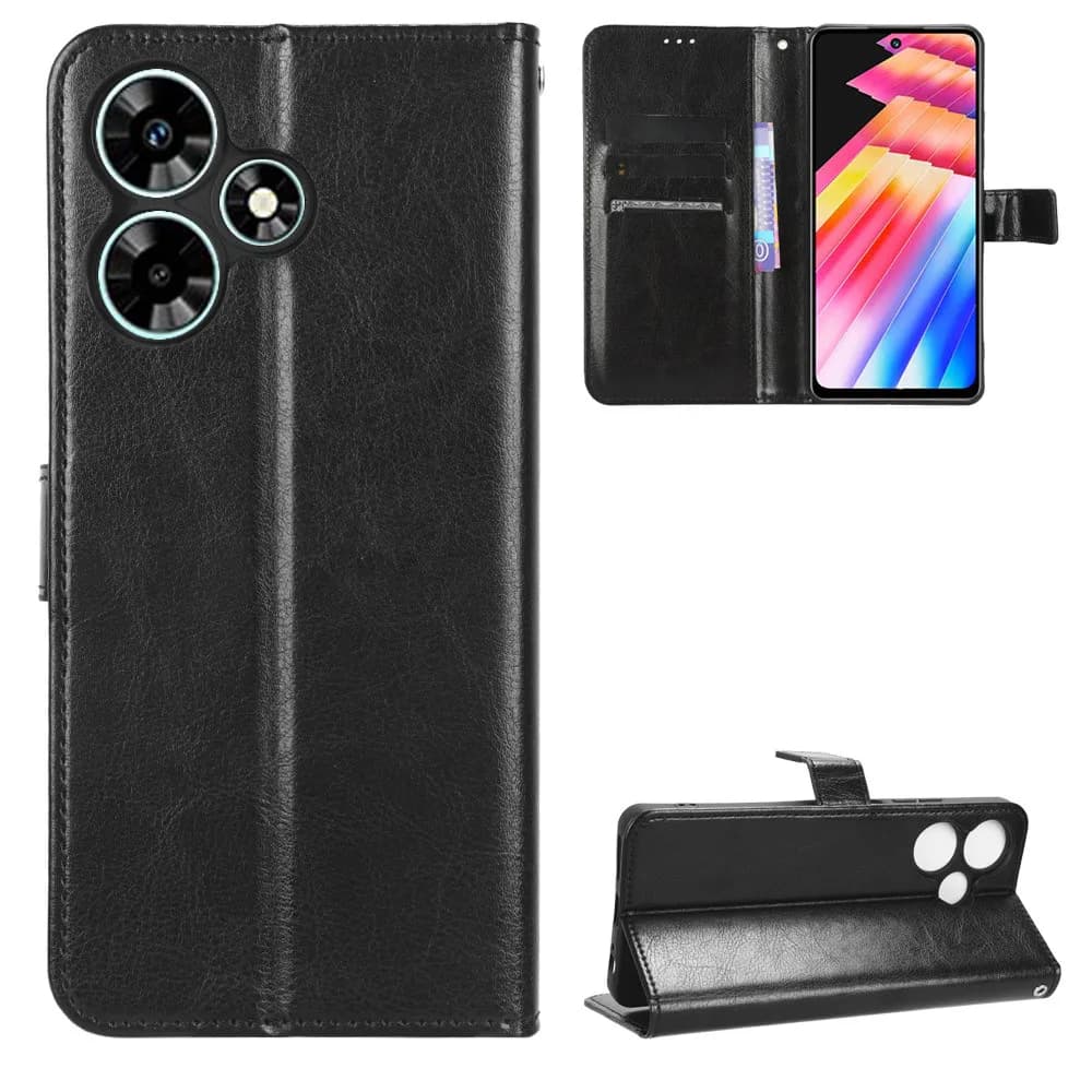Per Infinix Hot 30 30i NFC 4G Custodia di lusso Flip PU Portafoglio in pelle Cordino Custodia per Infinix Hot 30 Play Hot30 Borse per telefono