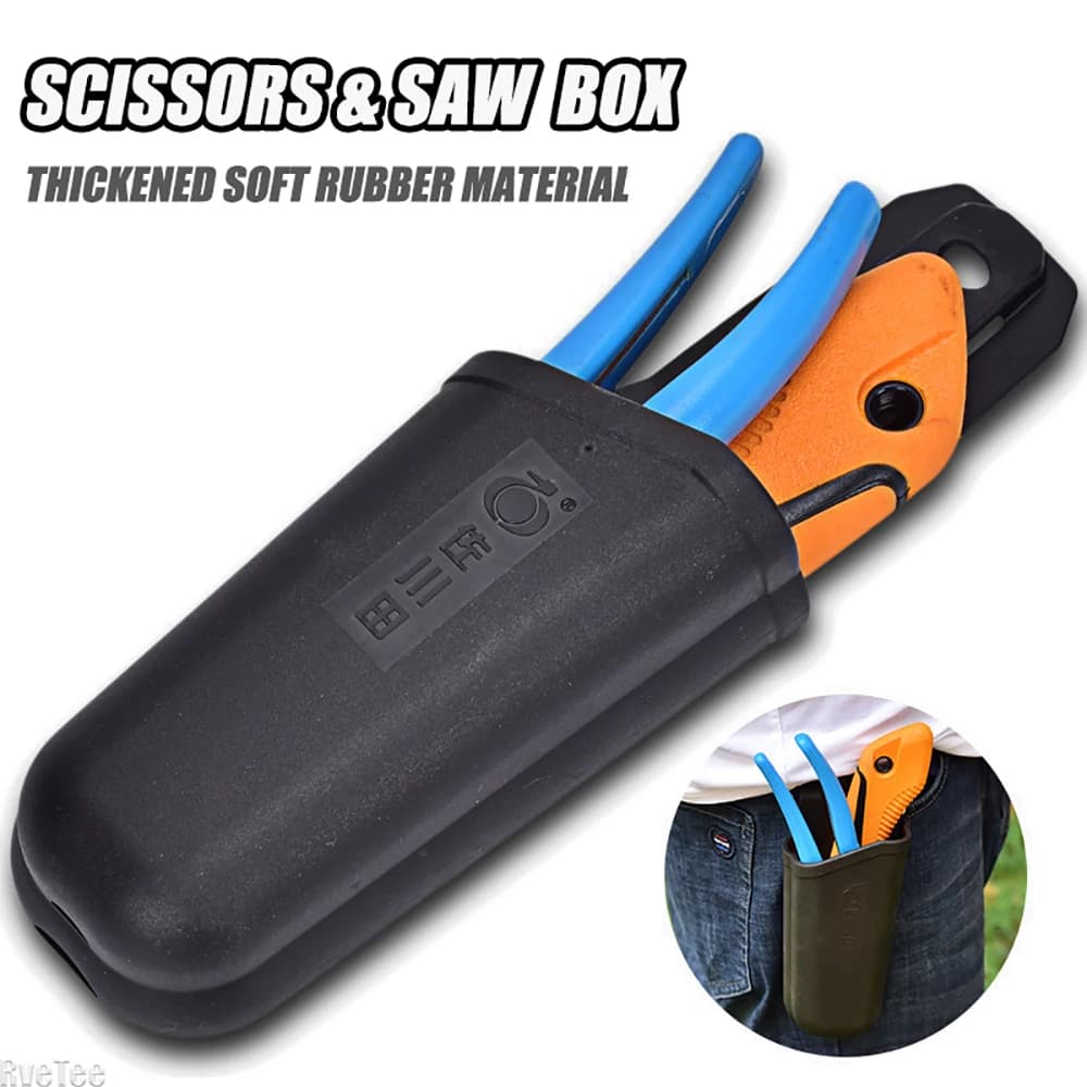 Saw and scissors Tool box 2 in 1 Tool belt for pruning shears Mini garden folding short saw