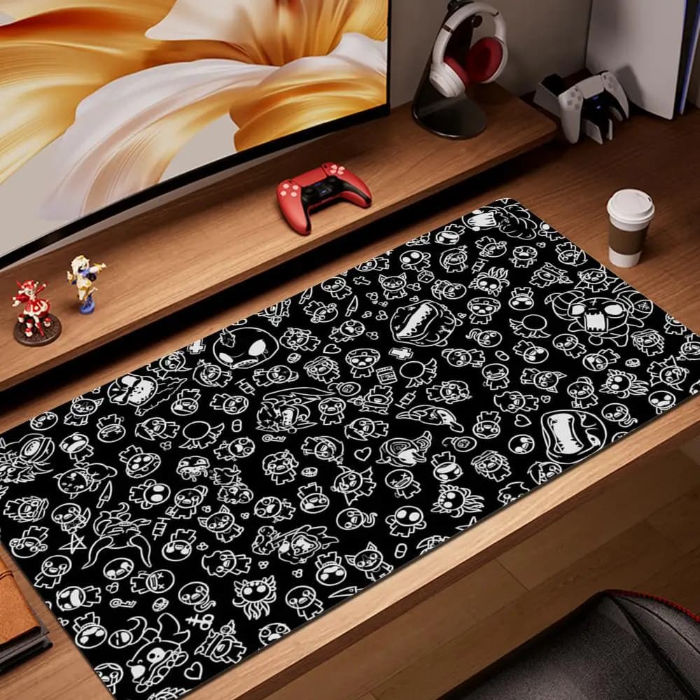 HYBXAXC The Binding Of Isaac Xxl Mouse Pad Gamer Tappetino antiscivolo Accessori per computer Tappetino da scrivania Tappetino per tastiera da gioco Tappetino per mouse Pc