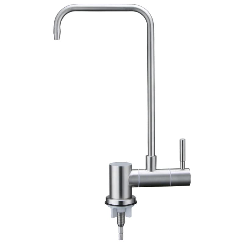 Rubinetto da Cucina in Acciaio Inox per Acqua Potabile, Purificatore d'Acqua Pieghevole, Rubinetto Girevole a 360°, Filtro per Acqua a Osmosi Inversa per Finestre Basse