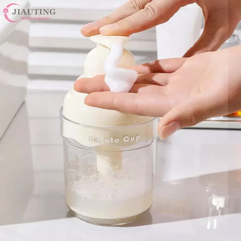 1 flacone schiumogeno per mousse, flacone con pompa manuale per detergente viso, sapone per le mani e gel doccia, dispositivo schiumogeno, flacone dosatore