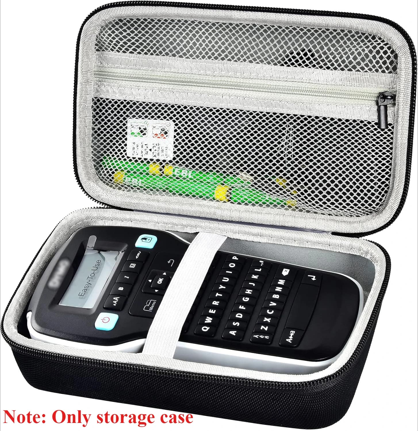 (Solo custodia) Custodia da trasporto per DYMO LabelManager 160/280 Pacchetto etichettatrice portatile, scatola portaoggetti portatile per stampante per etichette