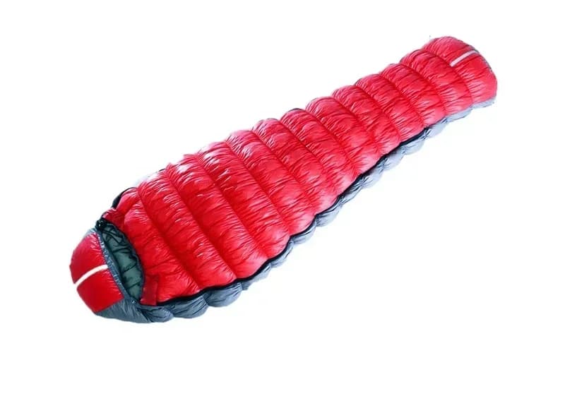 -Sacchetto a pelo MP Imbottitura esterna in piuma d'oca da campeggio Ultraleggero 1200g 1 Sacco a compressione Sacco a pelo in nylon a forma di mummia