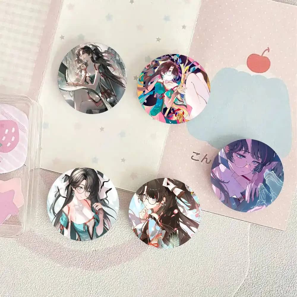 Spilla/Badge Cartoon Wuthering Waves di Zhezhi per Amici, Accessori da Collezione per Zaini e Vestiti, Gioielli Regalo
