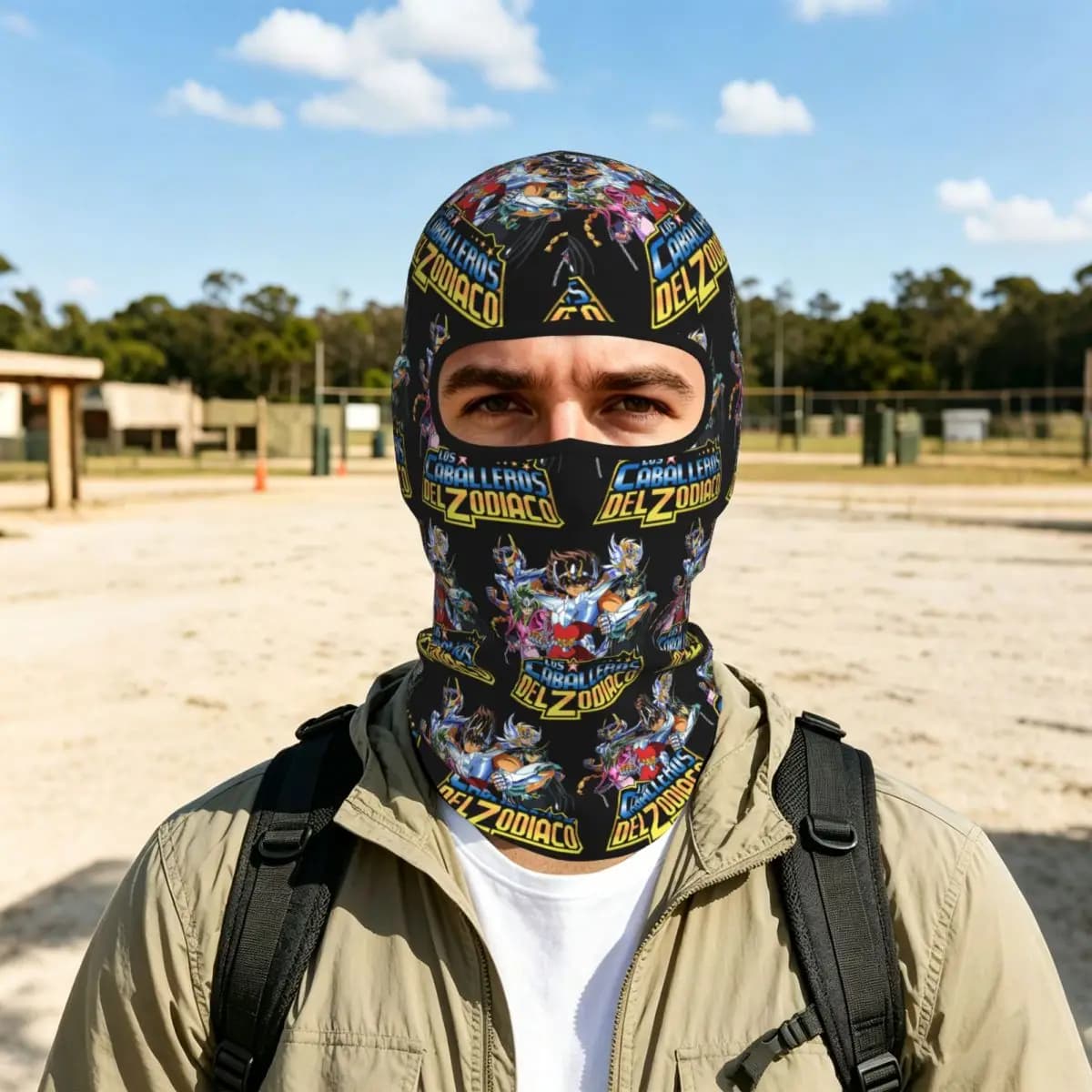 Knights Of The Zodiac Saint Seiya Breathable Balaclava Full Face Mask Sun Protection Neck Gaiter For Motorcycle Cycling Outdoor