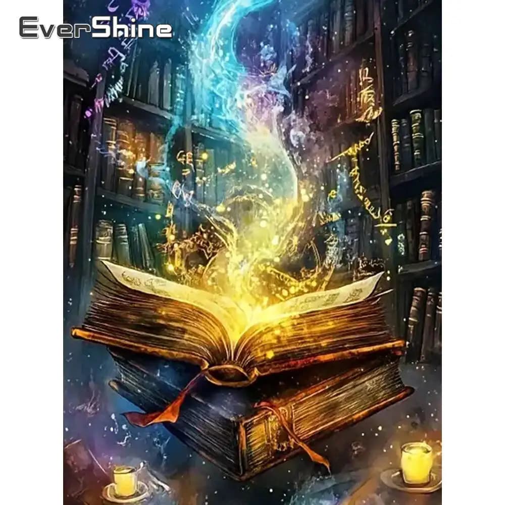 Evershine DIY Diamond Mosaic Book Landscape Full Square Round Diamond Painting Acrylic Craft Supplies Decor For Home