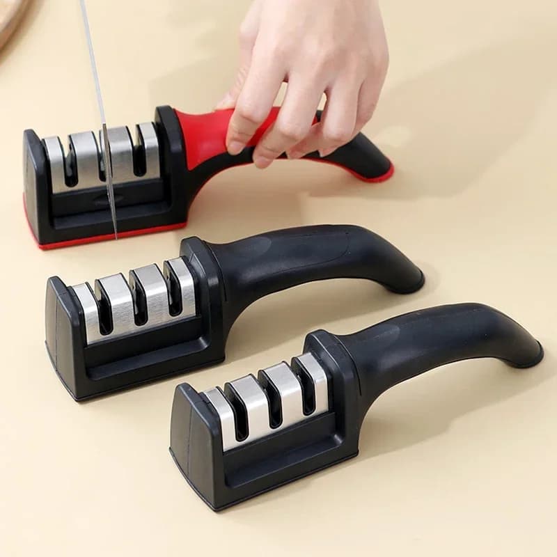 Level 3 Fast Sharpening Knives with Anti-Slip Base Kitchen Accessories Small Tools Stone Knives Dining Accessories