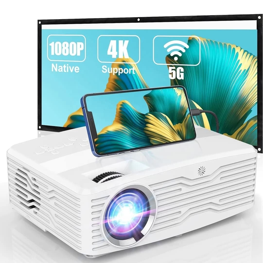 Portatile 5G WiFi 3D Full HD 1080P Movie Outdoor Home Theater Beamer Pico LED Mini Projecteur Video LCD senza fili 4K Proiettore 4K