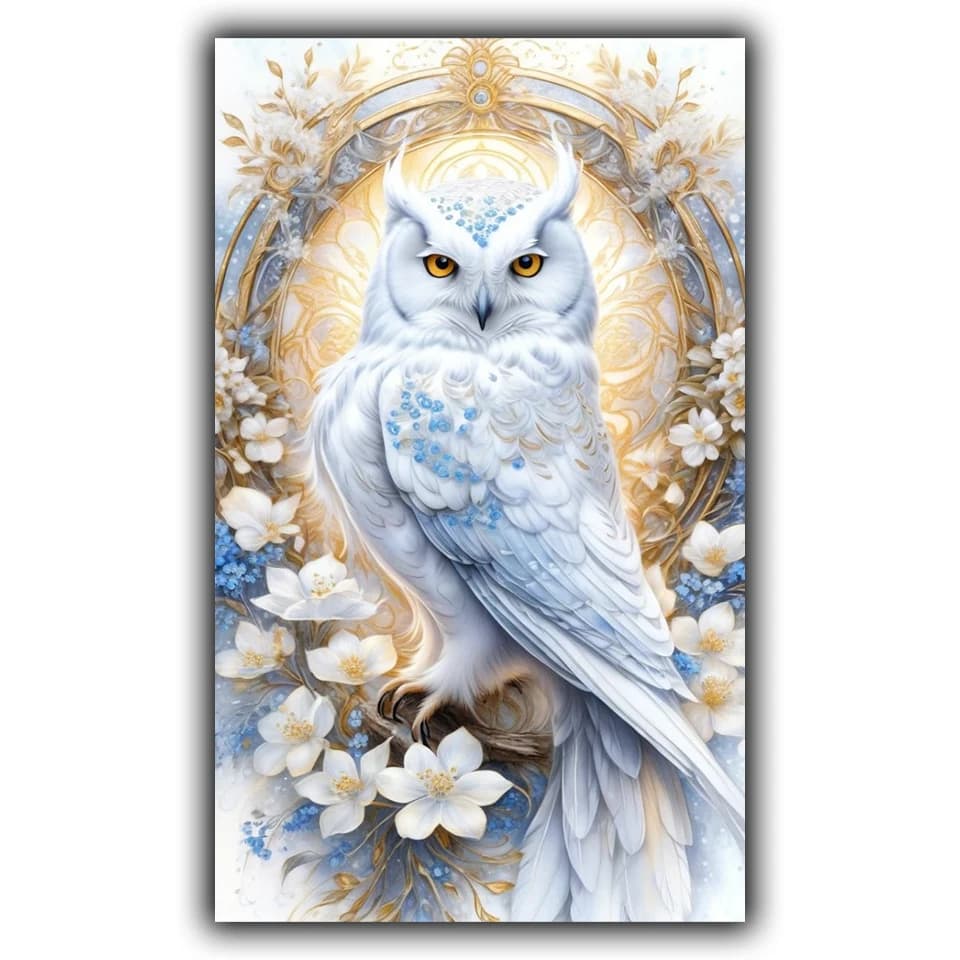 5D DIY Diamond Painting Owl Animal Pattern For Adults Beginners Flower Embroidery Bird Mosaic Cartoon Home Decoration