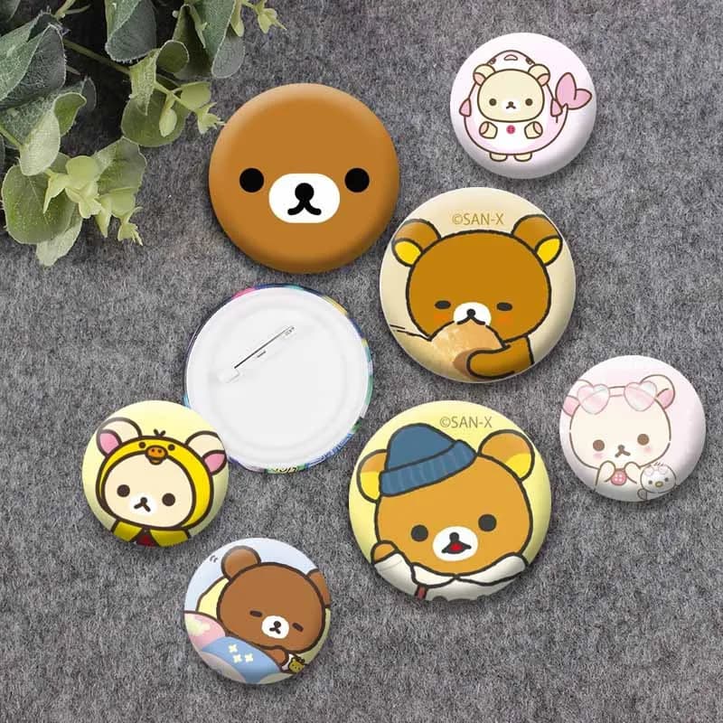 Cute Anime R-Rilakkuma Enamel Pins Cartoon Bear Lapel Badges Fashion Jewelry Brooch Backpack Hat Cosplay Accessories Toys Gifts