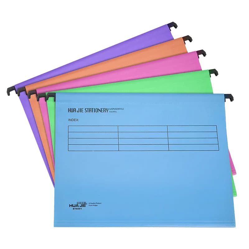 Cartelle di file sospese A4/FC PP con ganci in plastica – Cartella di lavoro rapida di tipo sospeso, multicolore, archiviazione di documenti per ufficio domestico