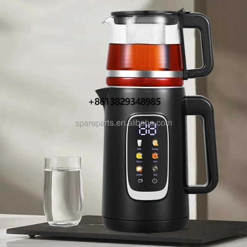 Electrical Appliances Temperature Control Single Electric Kettle Double Wall Ss Stainless Steel Digital Teapot