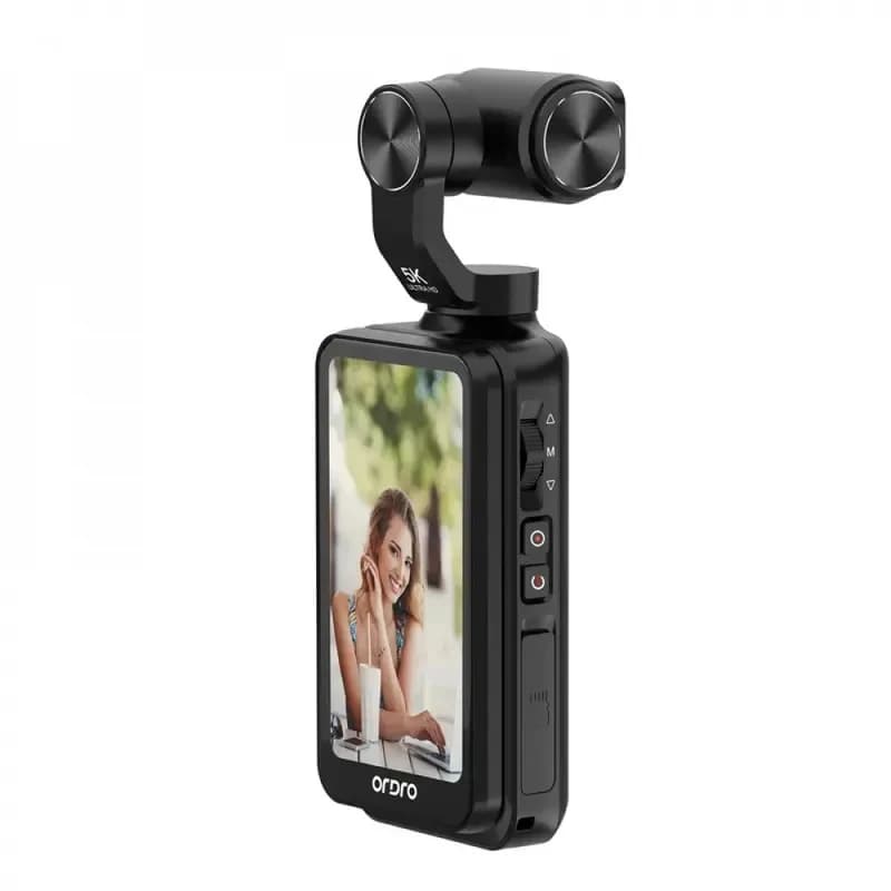 Mini videocamera d'azione 4K portatile, videocamera digitale tascabile con stabilizzazione gimbal a 3 assi, visione notturna IR, videocamera per vlog, ideale come regalo