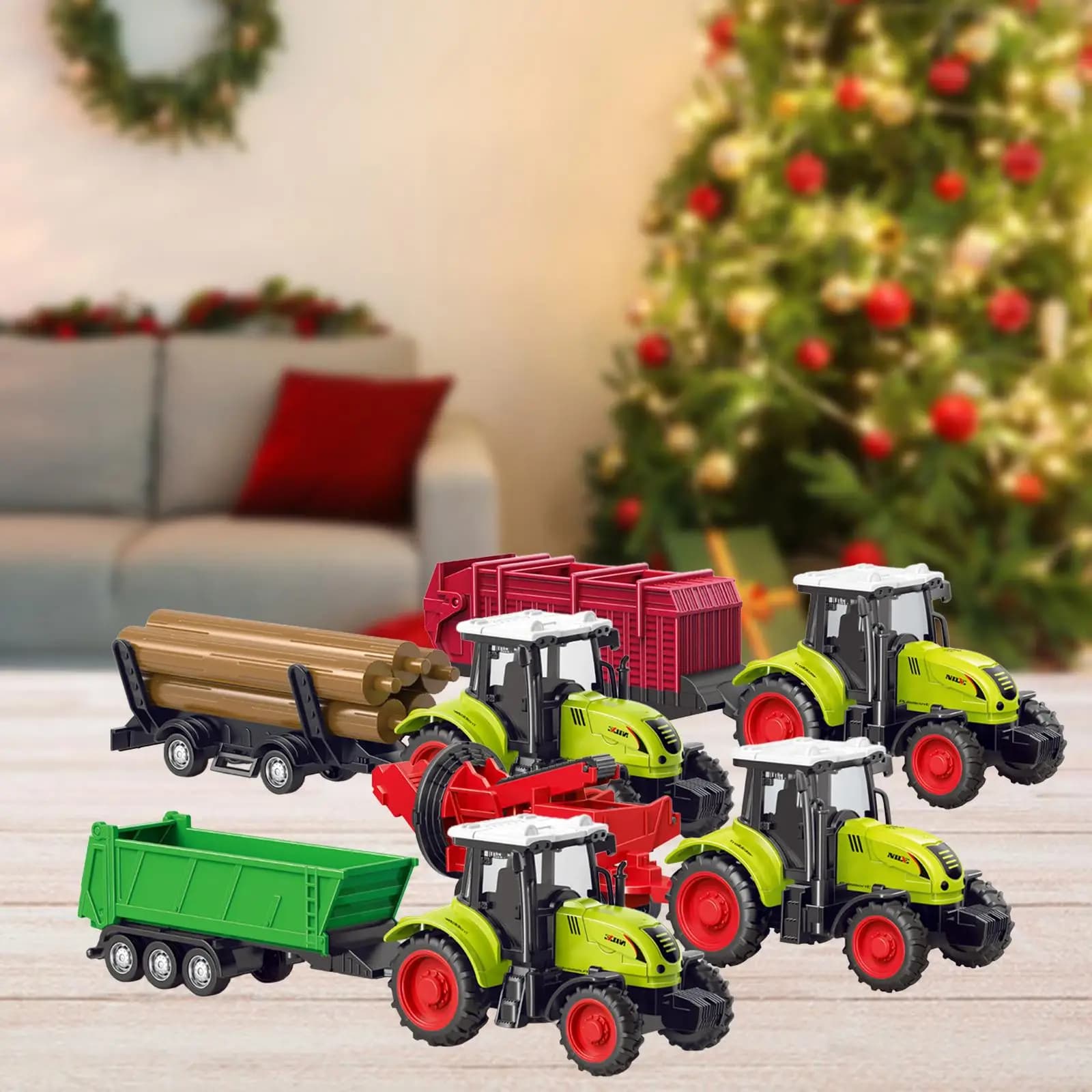 Giocattolo Trattore Agricolo, Veicolo da Costruzione Educativo per Bambini dai 3 Anni in Su, Regalo per Ragazzi