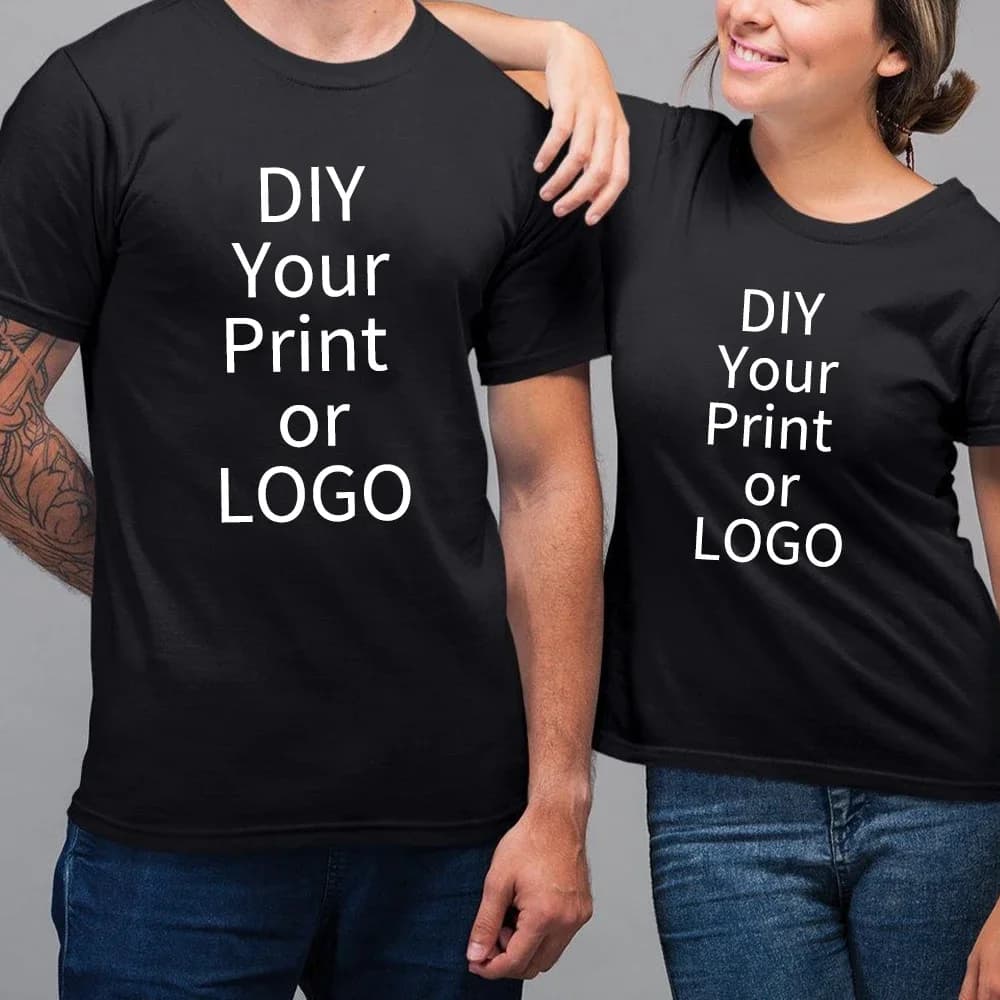 T-shirt personalizzata Donna Uomo Stampa personalizzata 100% cotone Manica corta Il tuo logo Foto Testo del marchio Personalizza abbigliamento grafico