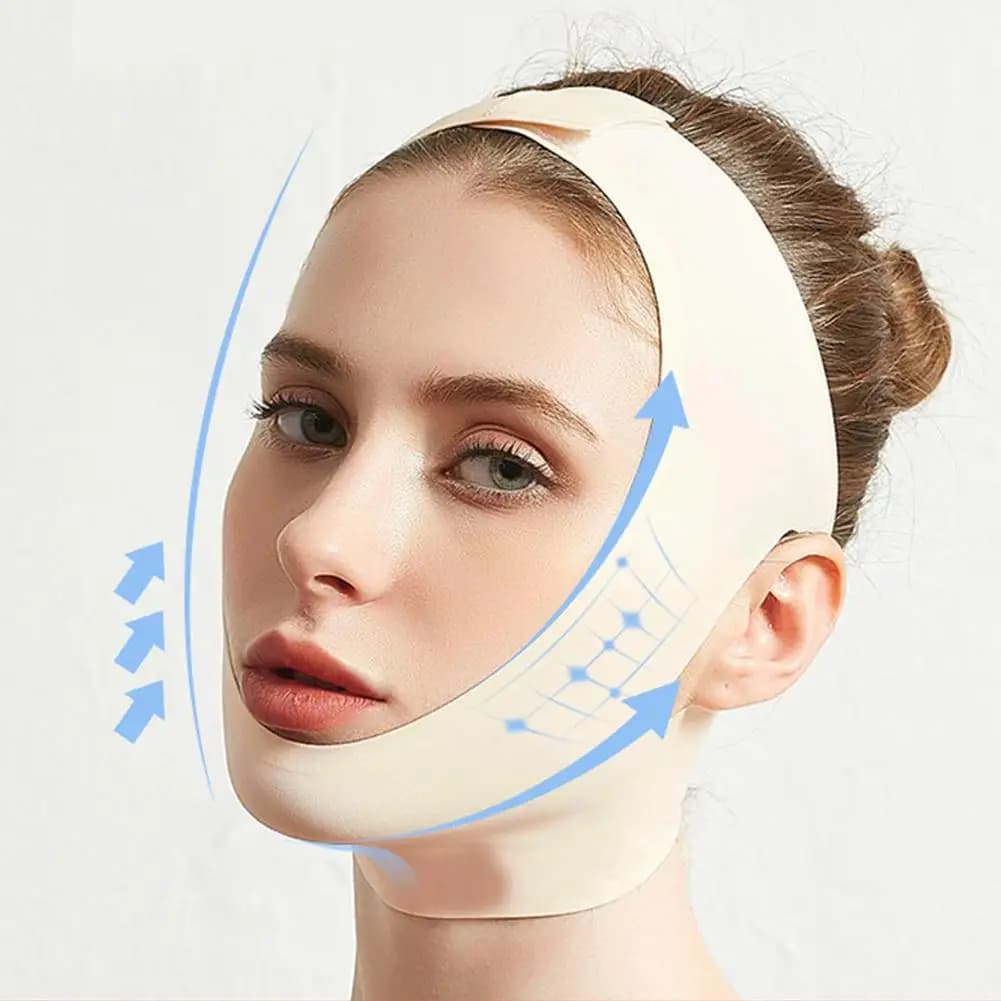 Modeling Belt Face Lifting Effect, Reduces Double Mint, V-Slender Belt, Anti-Age, Skin Care