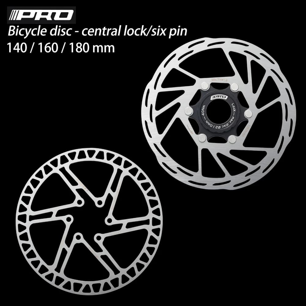 Disco freno con bloccaggio centrale e rotore disco freno a 6 bulloni Forte dissipazione del calore galleggiante 140 mm 160 mm 180 mm, per MTB/strada