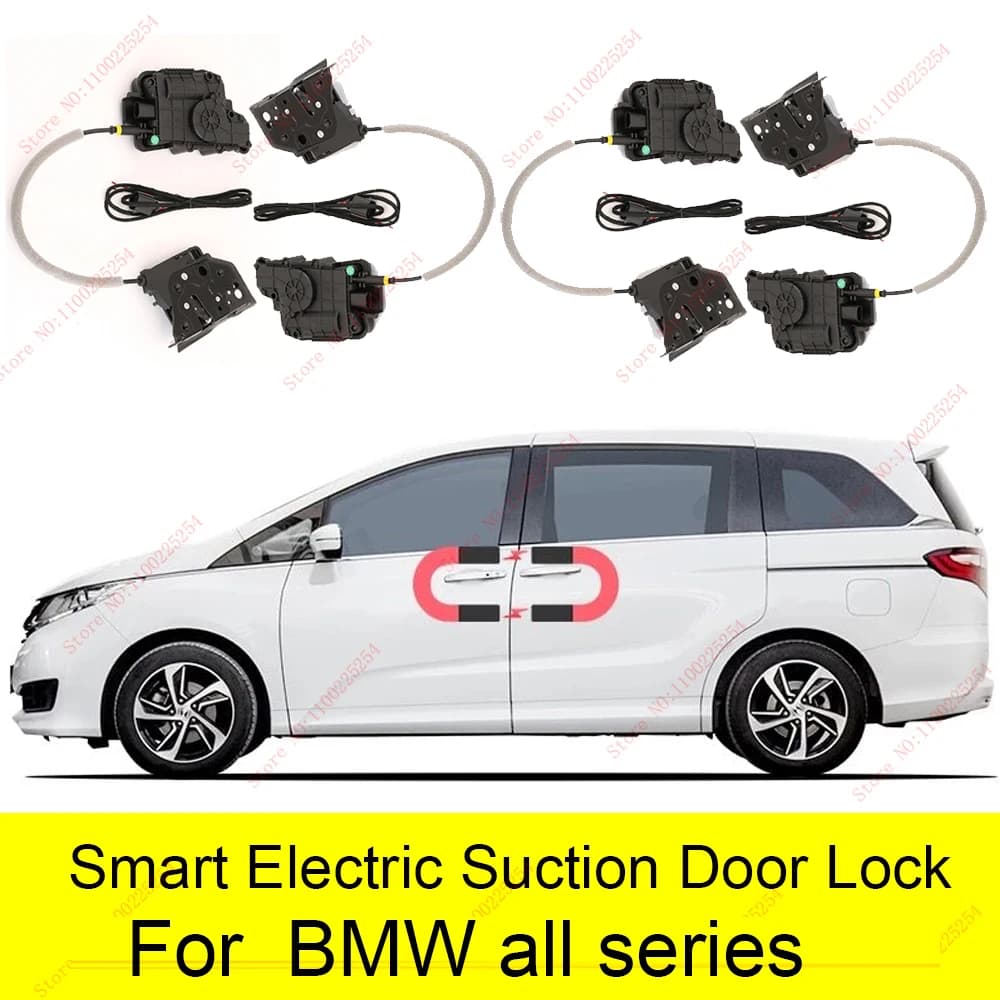 Serratura elettrica automatica intelligente per porta di aspirazione per BMW serie 1/2/3/5/6/7 x1 x2 x3x4 Porta automatica con chiusura ammortizzata Porta del veicolo super silenziosa