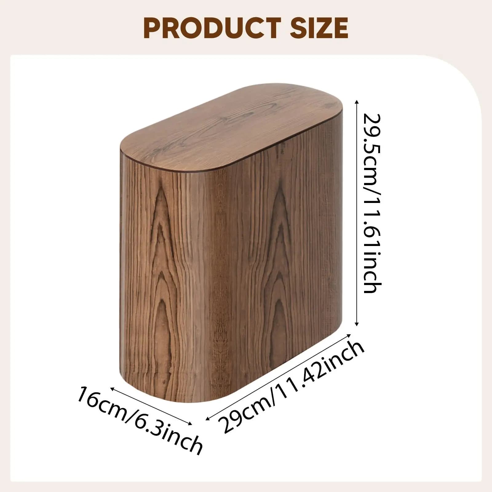 Contenitore per Rifiuti Moderno con Coperchio a Pressione, Impermeabile, per Ufficio, Camera da Letto, Bagno, Casa
