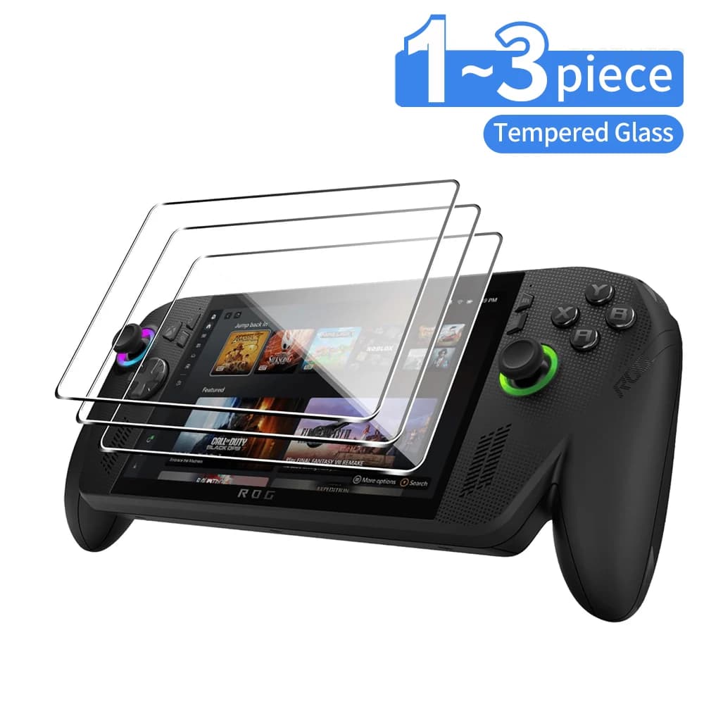 1-3PCS Pellicole in vetro temperato Protezione per schermo per Rog Xbox Ally/X Console per videogiochi 9H HD Trasparente Accessori antigraffio