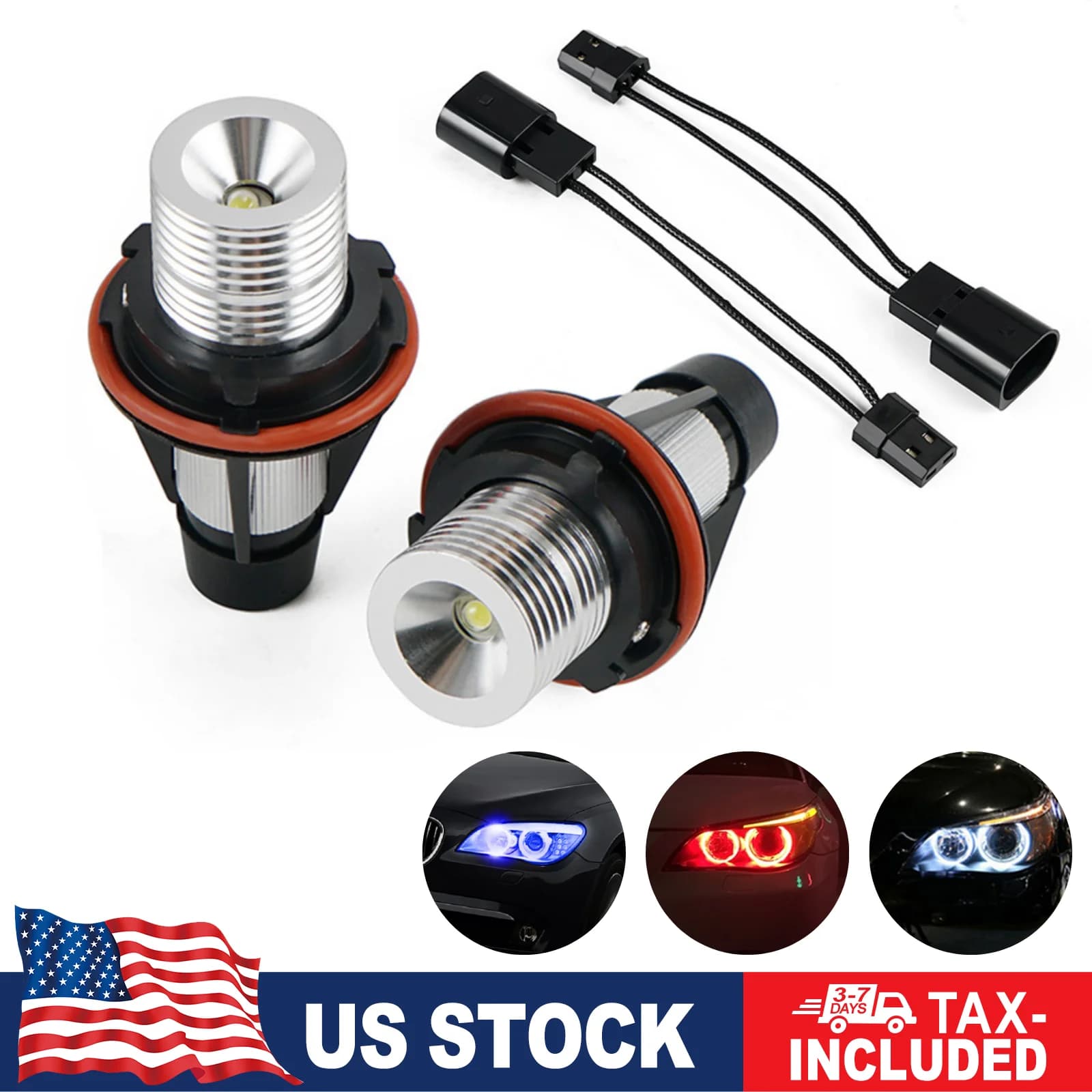 2 pcs Without LED Errors Angel Eyes Halo Side Light Indicator Ring LED bulbs for BMW E53 E60 E61 E87 E39 E83 630Ci 645Ci 650i M6 10 W