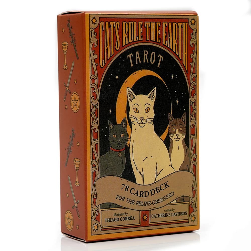 Gatti Rule The Earth Tarocchi Carte 78 Mazzo Oracle Tarocchi Mazzo Oracle Card Divination Edition Borad Gioco Tarocchi Carte da gioco