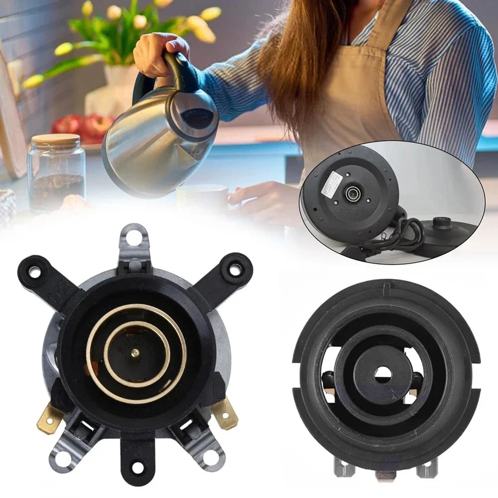 Replacement thermostat base electric kettle with lower coupler connector switch that supports multiple models of kettle