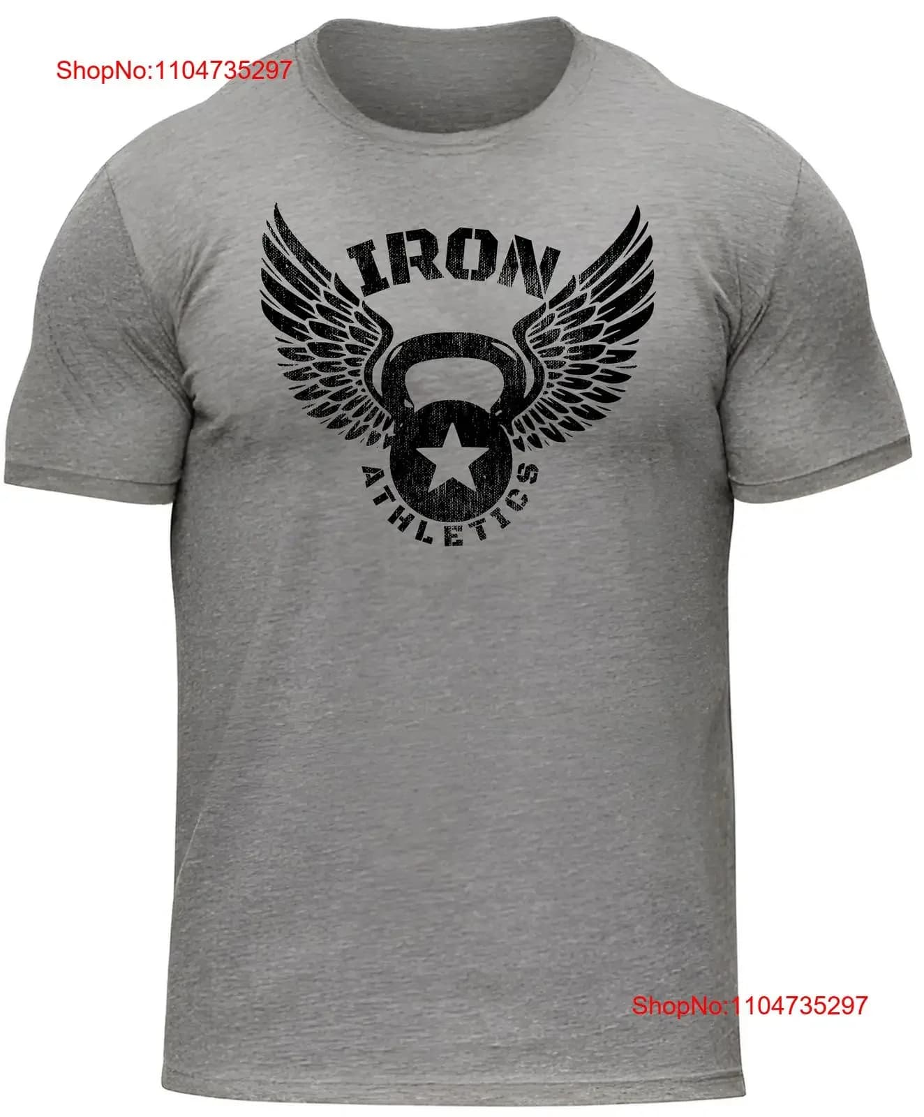 Iron Athletics Kettlebell Gym T Shirt Fitness WorkouT vintage Washed Soft graphic Casual homme Slightly Breathable Unisex