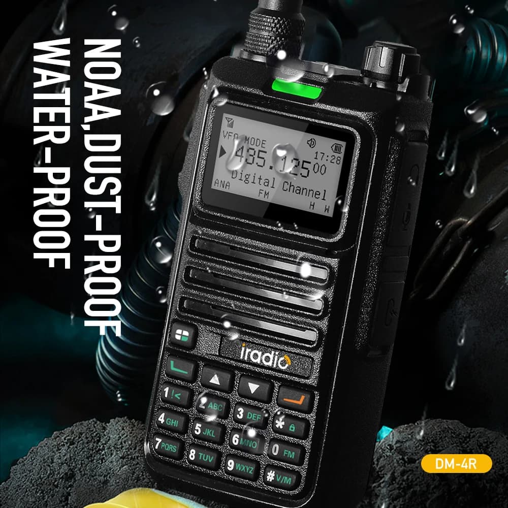 Iradio DM-UV4R 5W 1024CH DMR Walkie Talkie analogico digitale CRittografia AES-256 SMS 3500mAh Dual Mode Dual Time Slot