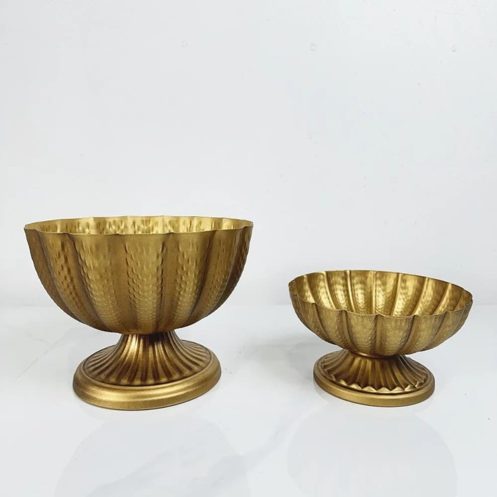 Fashion Iron Flowerpot Pots Anti Drop Gold Wedding Flowerpots Front Door Vases