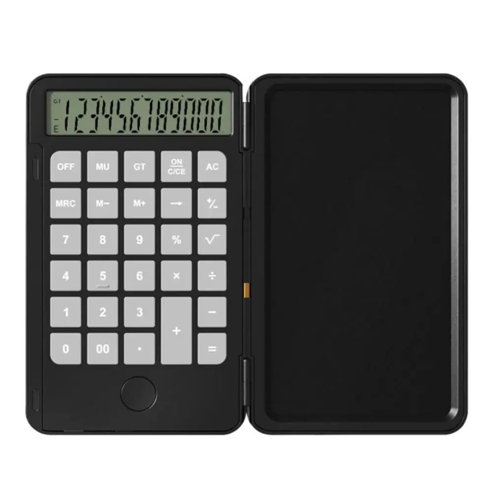 Calcolatrice Scientifica 2in1 con Ampio Display, Tavoletta LCD Cancellabile per Ufficio, Tablet Digitale Multifunzionale Pieghevole per Scrittura